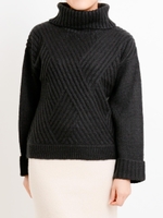 【雑誌掲載】斜め柄入りプルオーバー/アイボリー