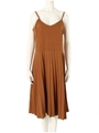 キャミソールプリーツワンピース/キャメル