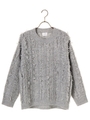 ・フリンジニットプルオーバー/杢グレー