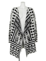 【chille anap】ジオメトリック柄ニットカーディガン/CAM