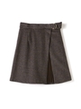 PLEATS WRAP SKIRT/グレー(020)