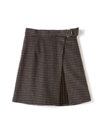 PLEATS WRAP SKIRT/グレー(020)