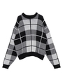 BUFFALO CHECK BULKY KNIT/NVY
