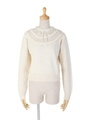 【F i.n.t】ドットチュールヨークニットプルオーバー/OFFWHITE