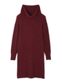 オフタートル畦ニットワンピース/ワイン(070)
