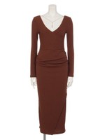 カシュクールXクロスワンピ/キャメル