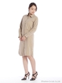 シャツワンピ/ベージュ