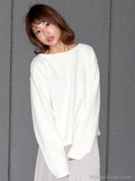 モコモコバックチュールプルオーバー/WHT