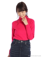 ワイドリブタートルニット/オフホワイト