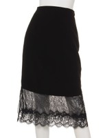 裾レースタイトスカート/RED DK