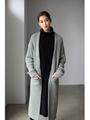【AZUL by moussy】タック柄ロングカーディガン/T.GRY