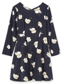 キャットフラワーワンピース/ネイビー