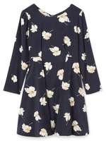 キャットフラワーワンピース/ネイビー