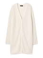 ワイドリブニットロングカーディガン/ベージュ(045)