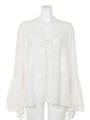 シフォンジョーゼットブラウス/ピンクベージュ
