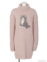 MY KITTY KNIT ONE-PIECE/BLACK