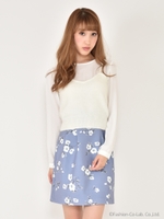 ポピーボンディングスカート/オフホワイト