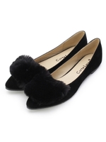 フェイクファースエードパンプス/グレー(012)