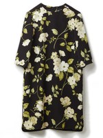 花柄ジョーゼットワンピース/ブラック