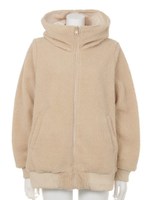 コビニャーリバーシブルボアブルゾン/ピンク