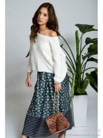 フラワーロングスカート/ブラック