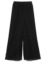 【emmi atelier】レースプリーツワイドパンツ/BLK
