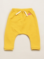 オレンジプリント パンツ/杢グレー