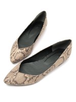 ポインテッドトゥVカットパンプス/スウェード/カーキ