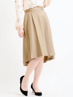 ウールレーヨンイレギュラーヘムスカート/ベージュ