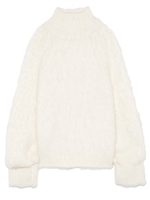 ハイネックファーライクニットプルオーバー/GRN