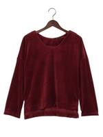 コーデュロイベロアワイドスリーブ/TOPS/ボルドー