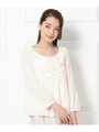 ジョーゼットラッフルブラウス/オフホワイト(003)