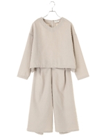 【SET ITEM】サイドスリットプルオーバー+ガウチョパンツセット/ネイビー