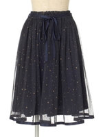 【F i.n.t】スターチュールギャザースカート/LIGHT BLUE