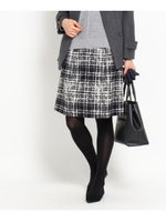 【VERY12月号掲載】グレンチェックジャカードスカート/ブラック(419)