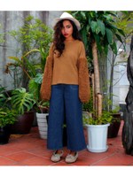 【anap mimpi】フェイクファー袖切り替えプルオーバー/IV