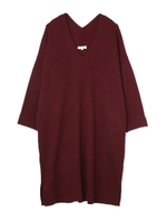 ミラノリブＶネックニットワンピース/グレー(020)