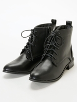 レースアップショートブーツ/ブラック