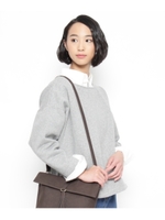 裏ボア裏毛ドロップショルダープルオーバー/ライトグレー(011)