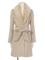 ファー付チェスターCT/ベージュ