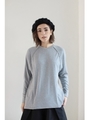 【AZUL by moussy】ミニ裏毛ライン入りドルマンプルオーバー/GRY
