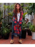 【anap mimpi】カラフルネイティブロングコーディ ガン/WH