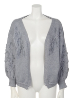 【chille anap】刺繍バルーン袖カーディガン/GRY