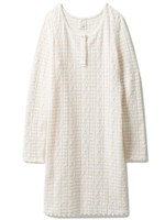 ボーダージャガードドレス/NVY