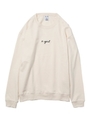 EMBROIDERD CURSIVE LOGO SWEAT TOP/バーガンディ