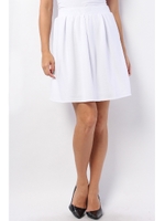 【AZUL by moussy】CT起毛裾フレアタックスカート/O/WHT