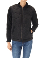 【AZUL by moussy】異素材切り換えブルゾン/KHA