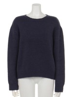 【Casual】カラーショートニット/ネイビー