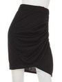 【LATINA】ギャザーデザインカシュクールミニスカート/BK