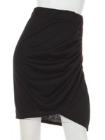 【LATINA】ギャザーデザインカシュクールミニスカート/BK